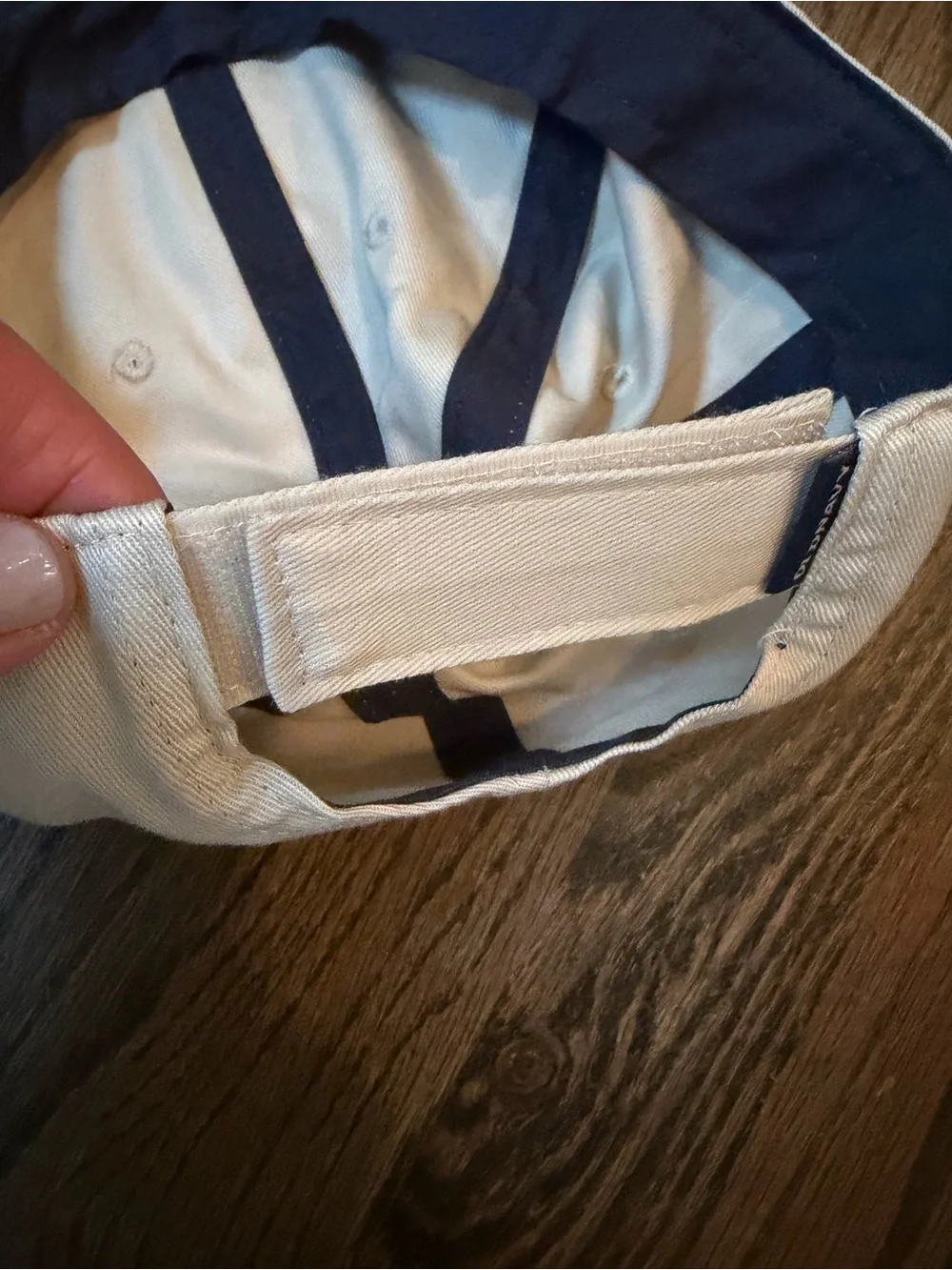 Old Navy Cream Baseball Cap with Navy 